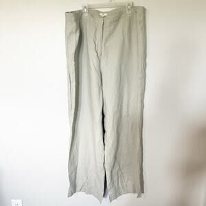 J.Jill linen gray wide‎ leg pants women’s size 18